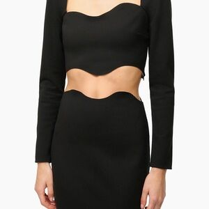 New STAUD Black Crop Top